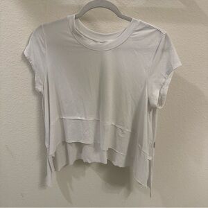 FP Movement by Free People White Layered Short Sleeve Tee